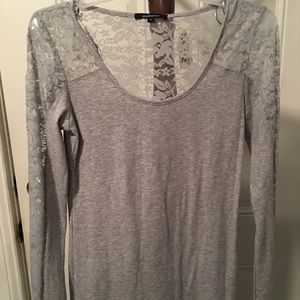 Long lace sleeved top